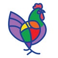 Stylized vector rooster