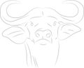 Zodiac signs. Taurus. Head of a bull with horns Royalty Free Stock Photo