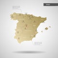 Stylized Spain map vector illustration.