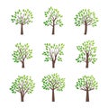 Stylized vector tree logo icon