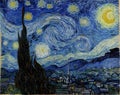 stylized vector version of Van Gogh\'s painting Starry Night