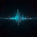Biometric Voiceprint Waveform for Voice Recognition Technology Royalty Free Stock Photo
