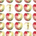 Stylized watercolor apple illustration