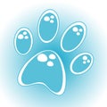 Stylized waterdrop paw prints