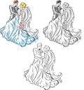 Stylized Wedding couple