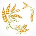Stylized wheat pattern