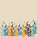 Stylized wheat - vintage vector illustration