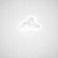 A stylized white cloud illustration on a light gray background Royalty Free Stock Photo