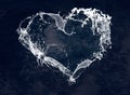 Stylized white water heart for Happy Valentine`s Day