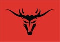 Stylized Wild Bull`s Head. deer, stag, buck