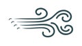Stylized Wind Gusts Air Current Icon Vector Design Generative AI Royalty Free Stock Photo