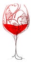 Stylized wineglass