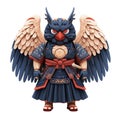 Mighty Owl Samurai Warrior with Wings Royalty Free Stock Photo