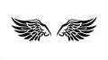 Stylized Wings Vector Illustration Royalty Free Stock Photo