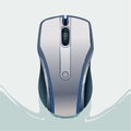 Stylized Wireless Computer Mouse Vector Illustration Royalty Free Stock Photo