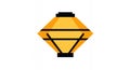 Stylized Yellow Diamond Geometric Icon Royalty Free Stock Photo