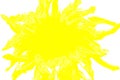 Stylized yellow sunflower on a white background. Abstraction. Interior painting Royalty Free Stock Photo