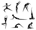 Stylized Yoga people