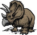 Styracosaurus as old dinosaurus Royalty Free Stock Photo