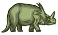 Styracosaurus dinosaur - hand drawn vector illustration