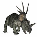 Styracosaurus dinosaur standing - 3D render Royalty Free Stock Photo