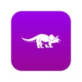Styracosaurus icon digital purple Royalty Free Stock Photo