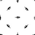 Styracosaurus pattern seamless black Royalty Free Stock Photo