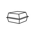 Styrofoam box icon flat vector template design trendy