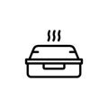 Styrofoam box icon flat vector template design trendy