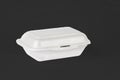 Styrofoam Lunch Box in dark isolated background