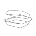 Styrofoam lunch box icon