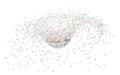 Styrofoam mini ball fly explosion, Pastel foam mini balls float explode, abstract cloud fly. styrofoam pastel mini sphere balls