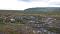 Stone circle at Stadjan Nipfjallet Nature Reserve in Sweden