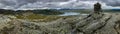 StÃÂ¥vatn lake and Haukelifjell mountains from the summit of Kista, Northeast Norway Royalty Free Stock Photo