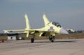 Su-30MK just landed Royalty Free Stock Photo