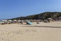 Su Giudeu Beach in South Sardinia on a summer day
