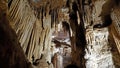 Su Mannau cave - carbonate stalactites forming a pipe organ in Sardinia Royalty Free Stock Photo