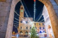 Square of 20 September in Pisa - Christmas holidays and Christmas tree