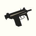 Sub-machine gun silhouette Royalty Free Stock Photo
