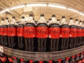 Subang Jaya,Malaysia - Close up a Coca-Cola Zero Sugar Drinks Bottles display for sell in the supermarket