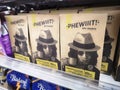 Subang Jaya,Malaysia - 25 December 2021 : Displayed a packed of PHEWIIIT Pineapple Coffee sell on the supermarket shelf.