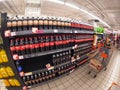 Subang Jaya,Malaysia - Scenery view a Carbonated Soft Drinks Bottles display for sell in the supermarket