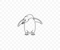 Subantarctic penguin or gentoo penguins, graphic design