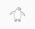 Subantarctic penguin or gentoo penguins, graphic design