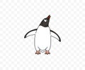 Subantarctic penguin or gentoo penguins, graphic design