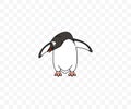 Subantarctic penguin or gentoo penguins, graphic design