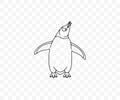 Subantarctic penguin or gentoo penguins, graphic design Royalty Free Stock Photo