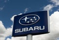Subaru Automobile Dealership and Sign