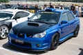 Subaru Impreza second generation Hawkeye blue with black hood