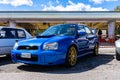 Subaru Impreza WRX STI in montjuic spirit Barcelona circuit car show